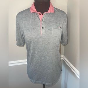 Thread 4 Thought Sustainable Apparel Mens‎ Polo Shirt Sz S NWT Gray Red